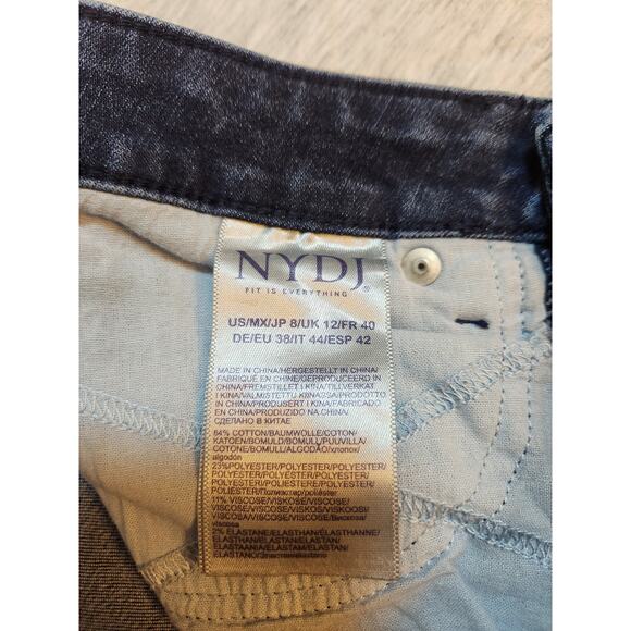 Nydj Women's Blue Solid Stretch Liftxtuck Mid Rise Ankle Ami Skinny Jeans Size 8 - Picture 5 of 8